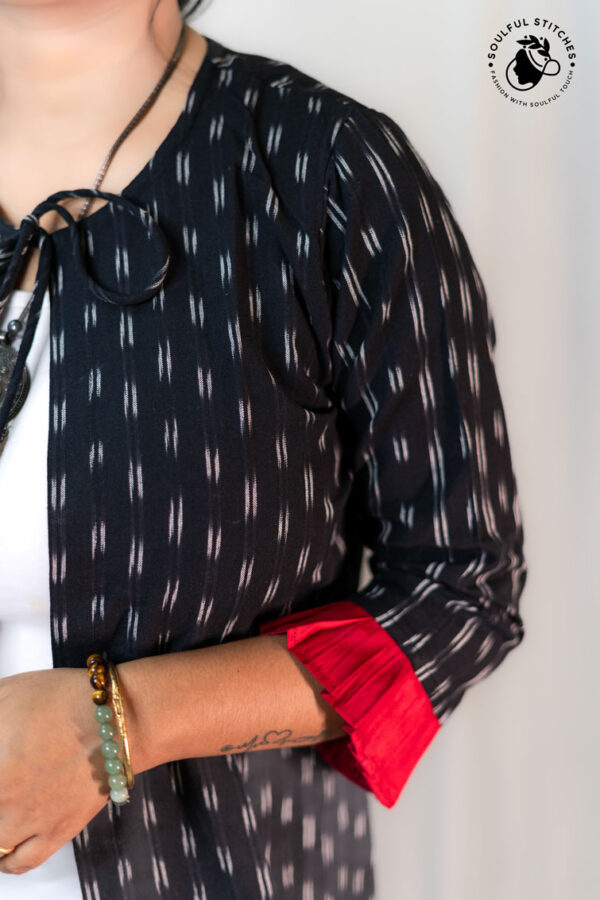 Ikkat Shrug - Black - Image 5