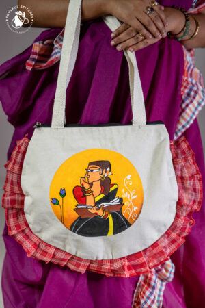Hand Painted Tote Bag (Black)