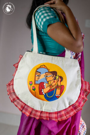 Hand Painted Tote Bag (Blue)