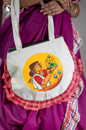 Hand Painted Tote Bag (White)